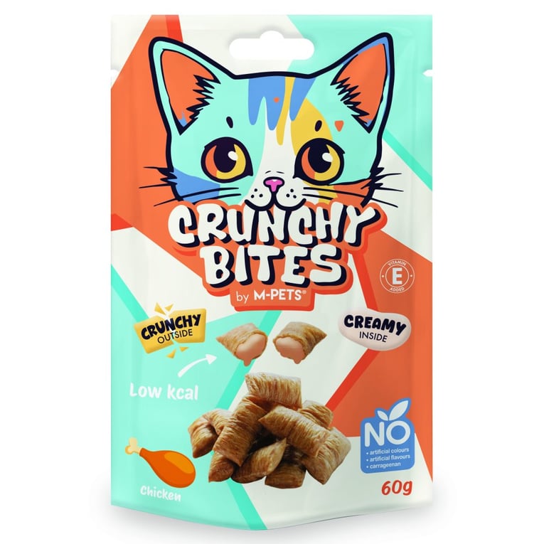 חטיף חתולים קראנצ'י בטעם עוף 60 גרם