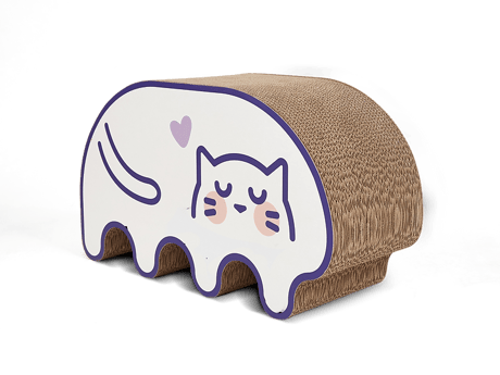 פופוס קרטון גירוד ענק בצורת חתול