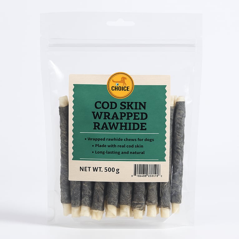 גליליות עור בקר מצופות עור ודג קוד 500 גרם