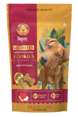 Dogsee - עוגיות בטעם תפוח ובוטנים 300 גרם