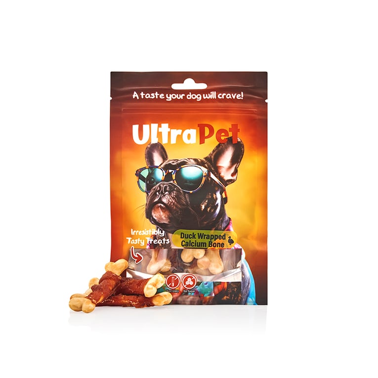חטיף לכלב אולטרה פט קלציום ברווז 80 גרם