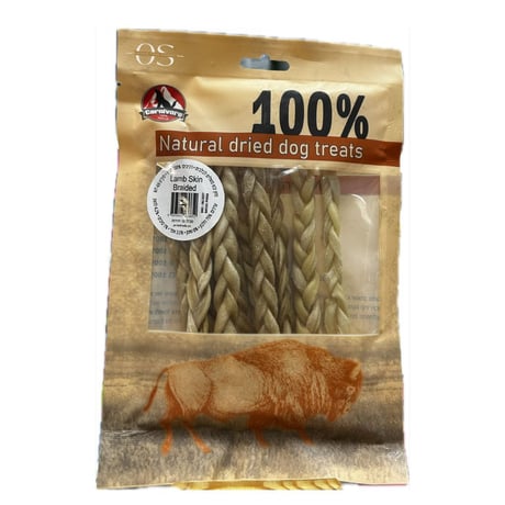 קרניבור חטיף טבעי לכלב 10 יח' צמות כבש