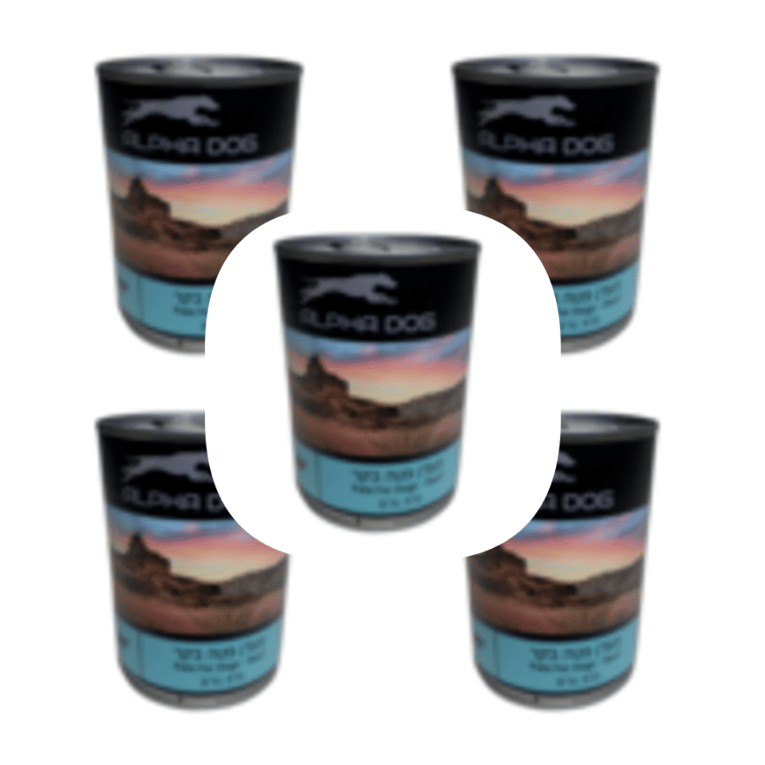 מבצע 5 יחידות שימור אלפא דוג פטה בקר 375 גרם מבצע 5 יחידות שימור אלפא דוג פטה בקר 375 גרם