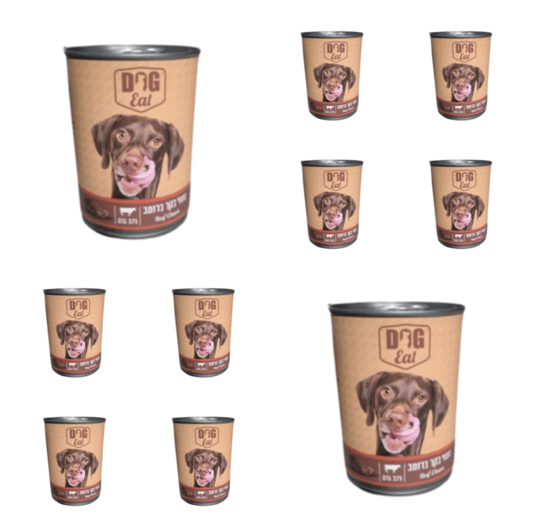 מגש (24 יח') שימורי דוג איט נתחי בקר ברוטב 375 גרם