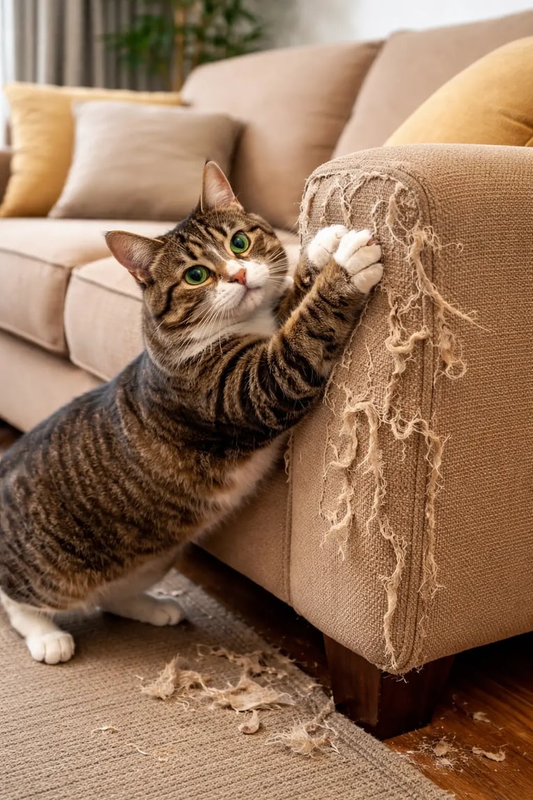 איך להפסיק שריטות על הספה - מדריך פרקטי (חתולים)