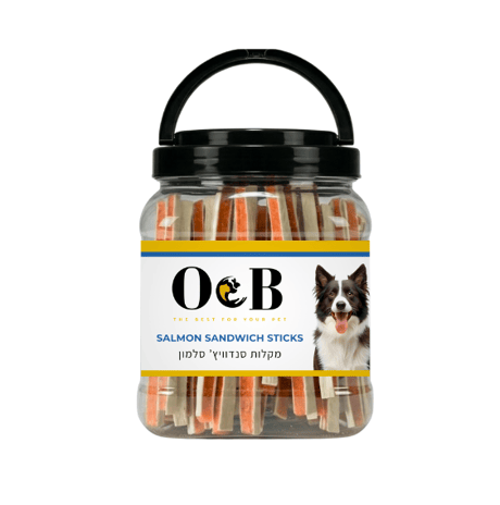 O&B מקלות סנדוויץ' סלמון צנצנת - 400 גרם