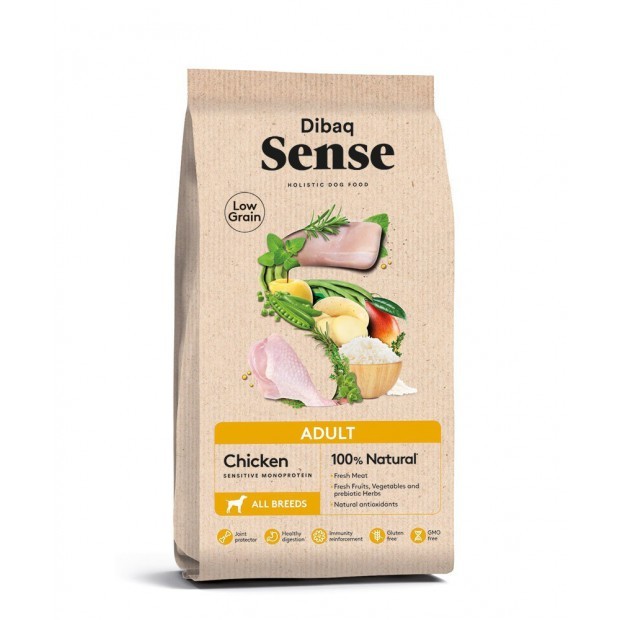 דיבאק סנס מופחת דגנים בוגר עוף 12 ק"ג - Low grain adult Chicken דיבאק סנס מופחת דגנים בוגר עוף 12 ק"ג - Low grain adult Chicken
