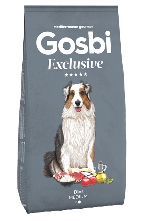גוסבי אקסלוסיב דיאט לייט מדיום 12 ק"ג-Gosbi Exclusive Diet Medium
