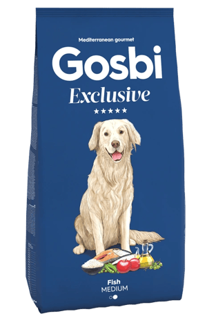 גוסבי אקסלוסיב סלמון ודגי ים מדיום 12 ק"ג-Gosbi Exclusive Fish Medium