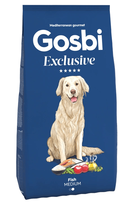 גוסבי אקסלוסיב סלמון ודגי ים מדיום 12 ק"ג-Gosbi Exclusive Fish Medium