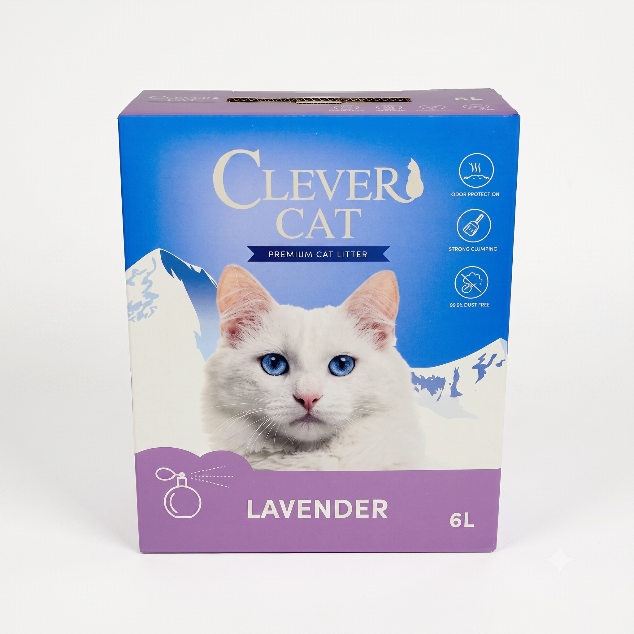 קלבר קט Clever Cat חול לחתולים מתגבש בניחוח לבנדר מרענן בתוספת פחם פעיל – 6 ליטר קלבר קט Clever Cat חול לחתולים מתגבש בניחוח לבנדר מרענן בתוספת פחם פעיל – 6 ליטר