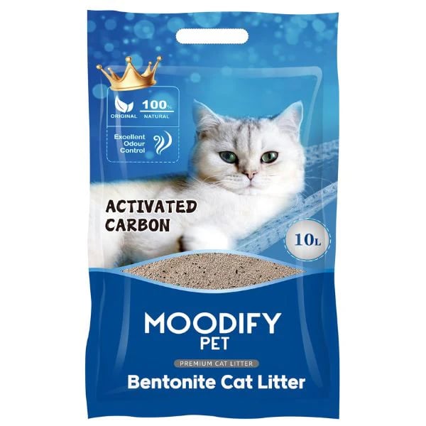מודיפיי Moodify חול לחתולים מתגבש בתוספת פחם פעיל - 10 ליטר מודיפיי Moodify חול לחתולים מתגבש בתוספת פחם פעיל - 10 ליטר
