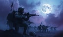 Army dream symbol meaning - Symbol of collective force, inner conflict, and disciplined will.