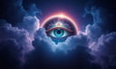 Eye of Ra dream symbol meaning - Symbol of divine vigilance, illumination, and transformative power.