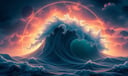 Tsunami dream symbol meaning - Symbol of overwhelming emotion, transformation, and the unconscious.