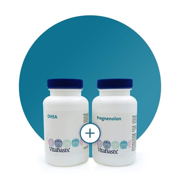 DHEA 5mg 180caps + Pregnenolone 15mg 180caps Vitabasix®