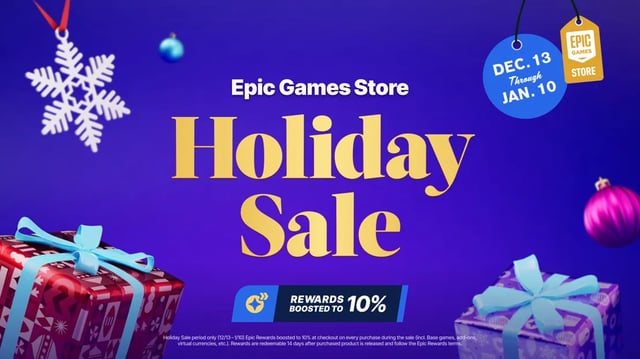 ¡Celebra las fiestas con las ofertas más grandiosas de la Epic Games Store!

Nos complace anunciar que las Rebajas Navideñas 2023 de la Epic Games Store ya están aquí, brindando a los jugadores la oportunidad de adquirir miles de juegos con increíbles descuentos y emocionantes sorpresas.

Ofertas Destacadas:

Descuentos Irresistibles: Explora miles de juegos con descuentos que harán que esta temporada de compras navideñas sea aún más especial. Desde títulos populares hasta gemas ocultas, hay algo para todos los gustos.

Compras con Beneficios: Al adquirir Alan Wake 2 durante nuestras Ofertas Festivas, recibirás un código de cupón digital para obtener una copia de Alan Wake Remastered para PC. ¡Una oferta exclusiva para que disfrutes de dos increíbles aventuras!

Beneficios Adicionales:

Cupones Epic: Añadiremos automáticamente un cupón Epic del 33% a todas las compras que cumplan los requisitos, brindándote aún más ahorros en tus juegos favoritos.

Recompensas Épicas Duplicadas: Las Recompensas Epic se duplicarán, pasando del 5% habitual al 10% durante toda la duración de las rebajas. Esto significa que obtendrás un 10% de devolución en todas las compras elegibles realizadas en Epic Games Store, incluyendo compras in-game a través de nuestro sistema de pago.

Recuerda las Fechas:
Las Rebajas Navideñas 2023 de la Epic Games Store estarán disponibles desde el 13 de diciembre hasta el 10 de enero. ¡Aprovecha estas ofertas exclusivas y llena tu biblioteca de juegos para disfrutar durante las vacaciones y más allá!

Prepárate para una temporada llena de diversión, descuentos y regalos con la Epic Games Store. ¡Felices fiestas y felices compras!