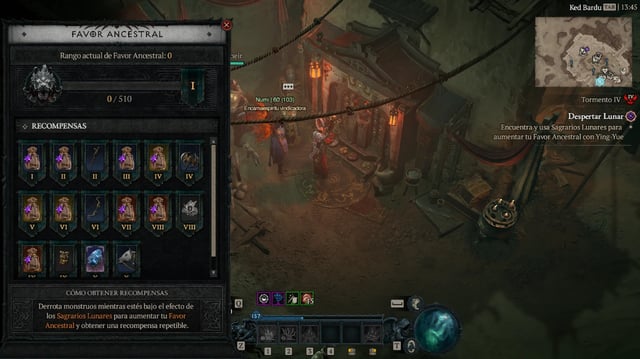 Diablo IV Despertar Lunar - recompensas