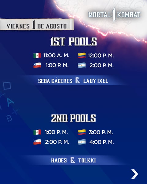 EVO 2025 - Horarios