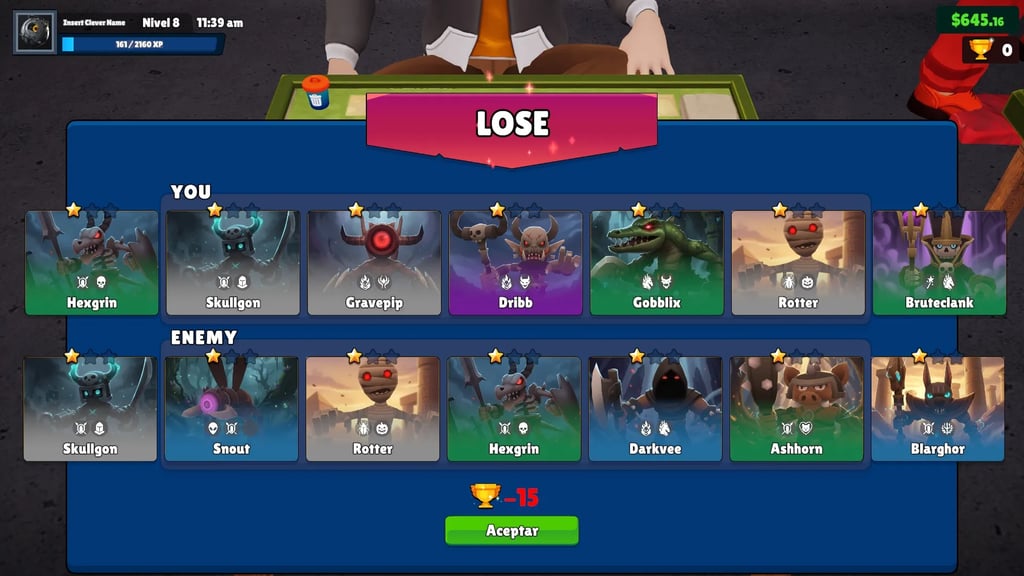 Table Battle Simulator