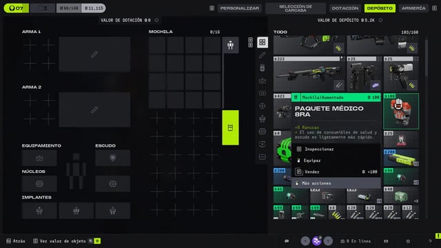 Marathon Tau Ceti - Inventario