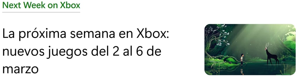 La próxima semana en Xbox nuevos juegos del 2 al 6 de marzo