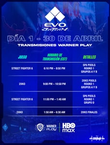 EVO Japón 2026 llega a América Latina con transmisión oficial en español gracias a Warner Bros. Games