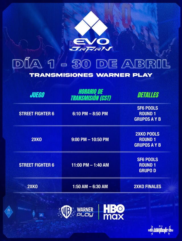 EVO Japón 2026 llega a América Latina con transmisión oficial en español gracias a Warner Bros. Games