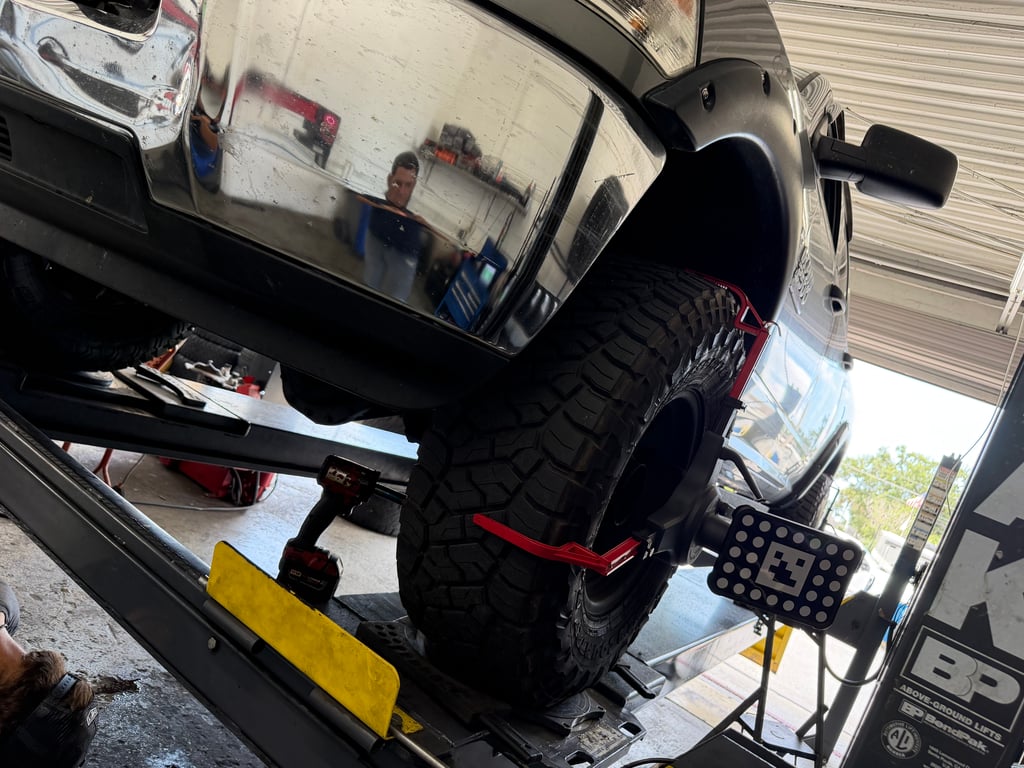 Alignment service at LR Wheels N Lifts Tampa