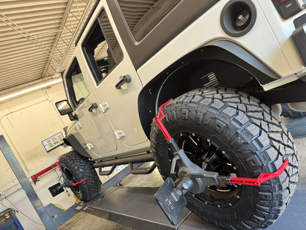 Alignment service at LR Wheels N Lifts Tampa