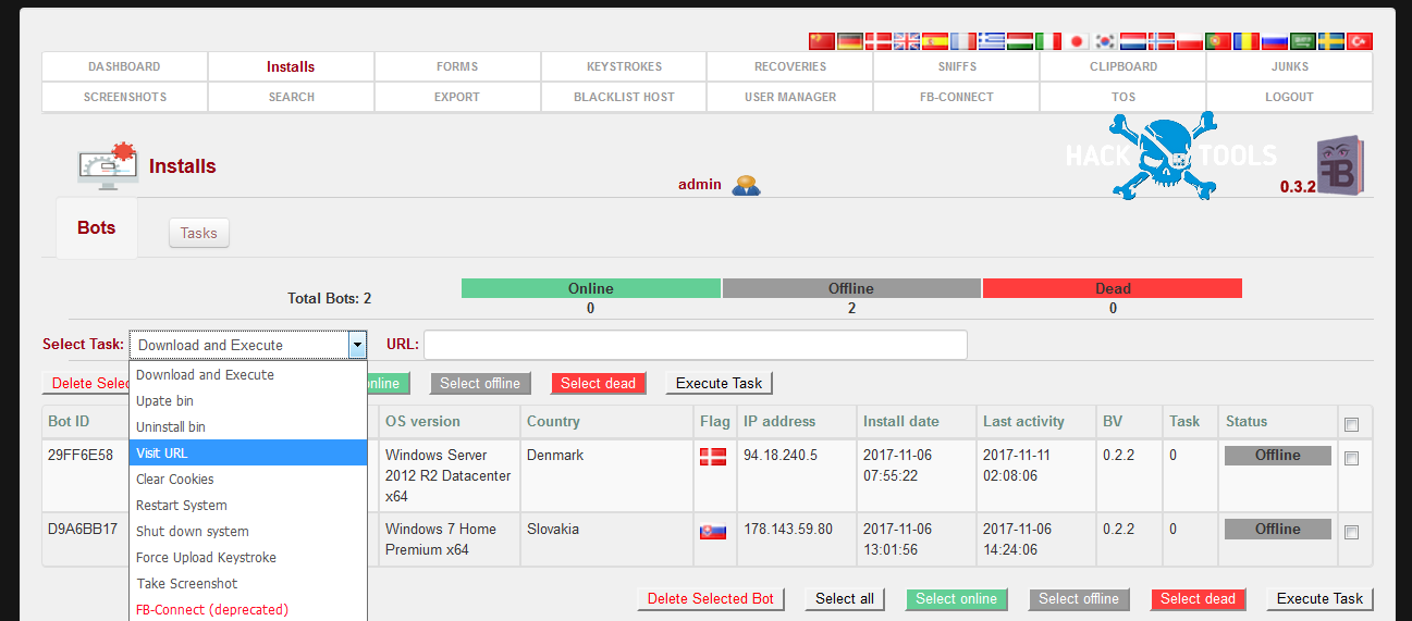 FormBook Formgrabber v0.3.2 Botnet
