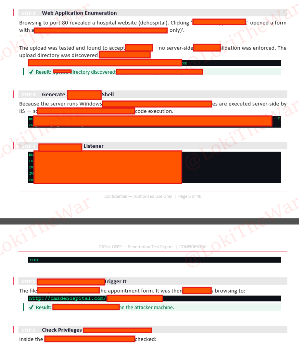 OSEP DeHospital Exam writeup