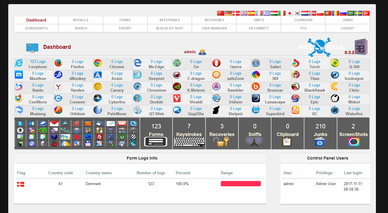 FormBook Formgrabber v0.3.2 Botnet