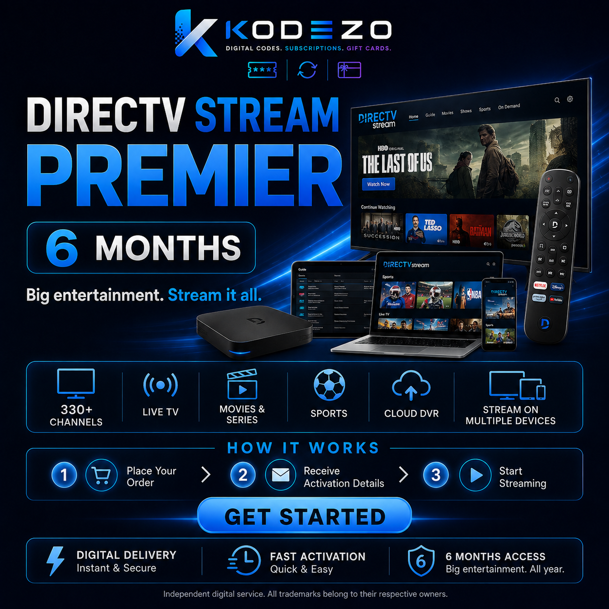DirecTV Stream - Premier (6 Months)