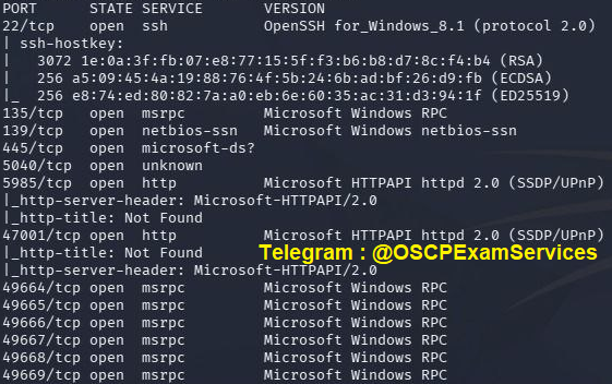 OSCP+ .111 22 135 139 445 5040 5985 47001 49664-49669 Stand-alone machine