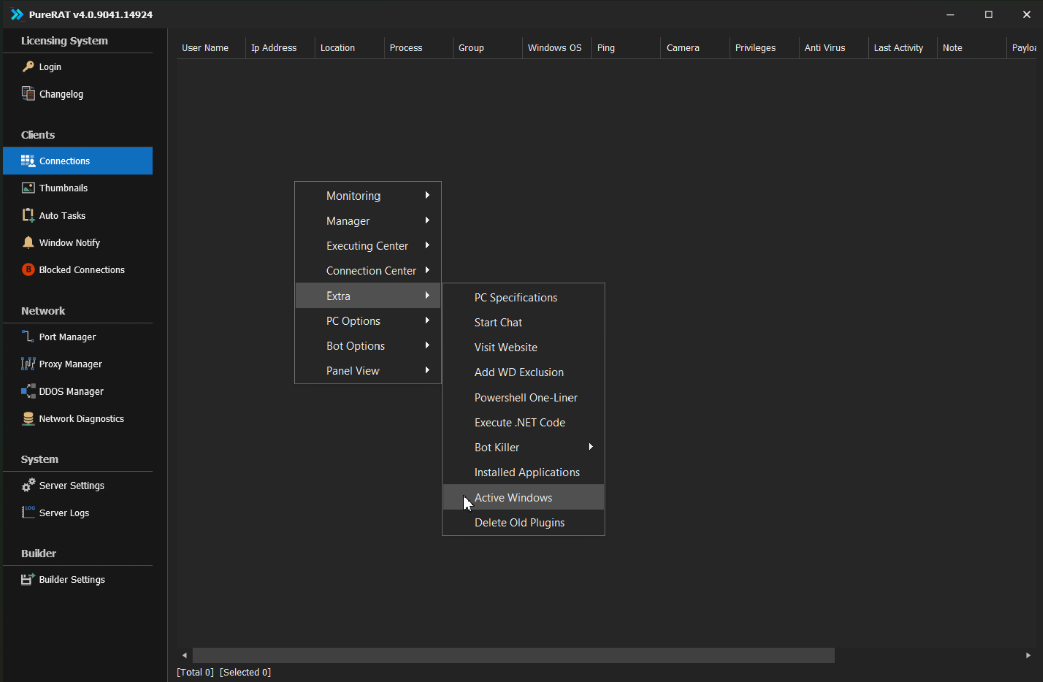 PURE RAT v4 // BEST REMOTE ADMINISTRATION TOOL // HVNC BYPASS CHROME CLONE