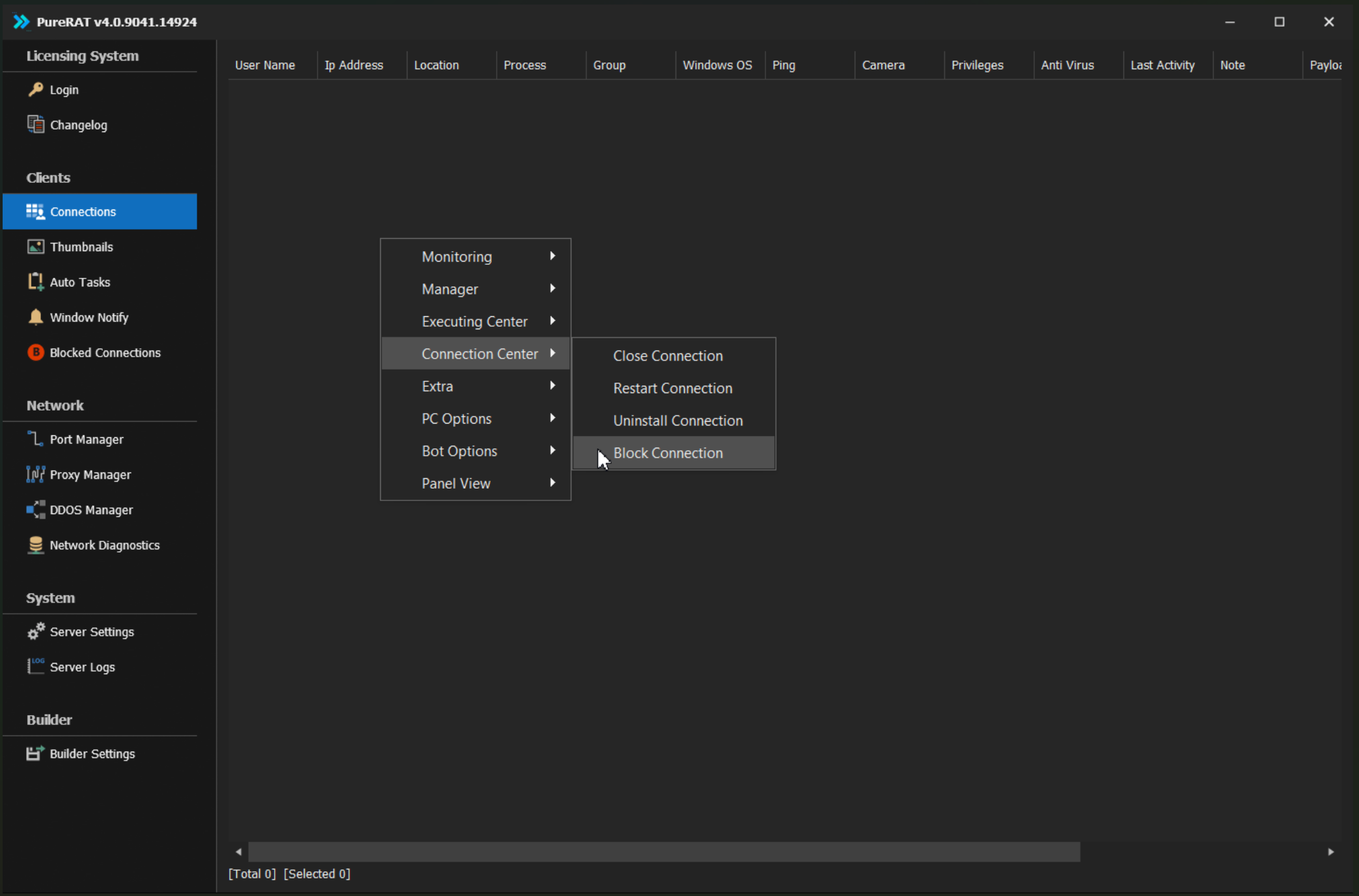 PURE RAT v4 // BEST REMOTE ADMINISTRATION TOOL // HVNC BYPASS CHROME CLONE