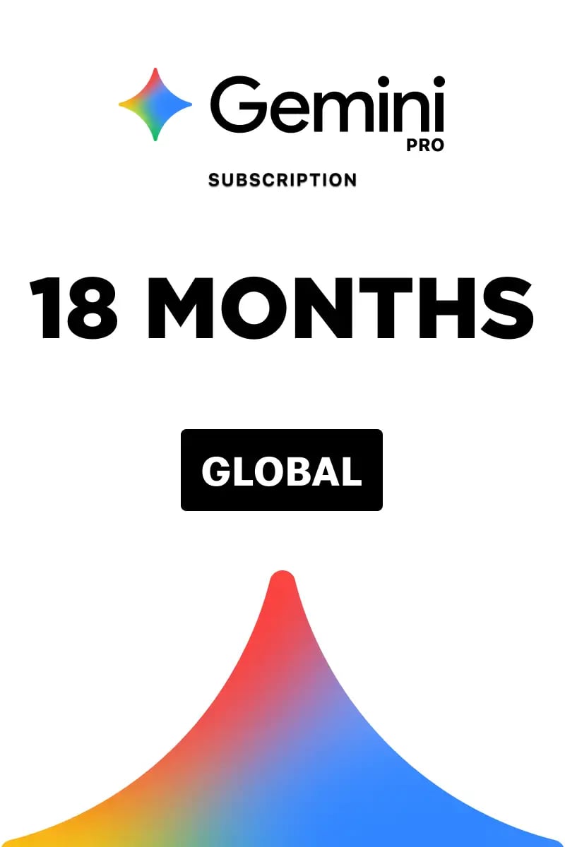 Google Gemini AI Pro - Gemini 18 Months (Global) - Activation Link $10