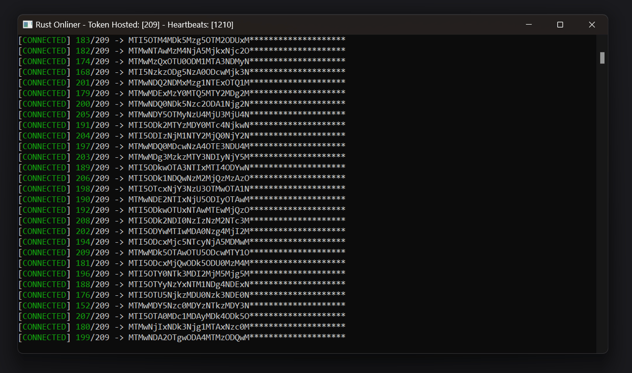 Discord Token Onliner [ Lifetime ]