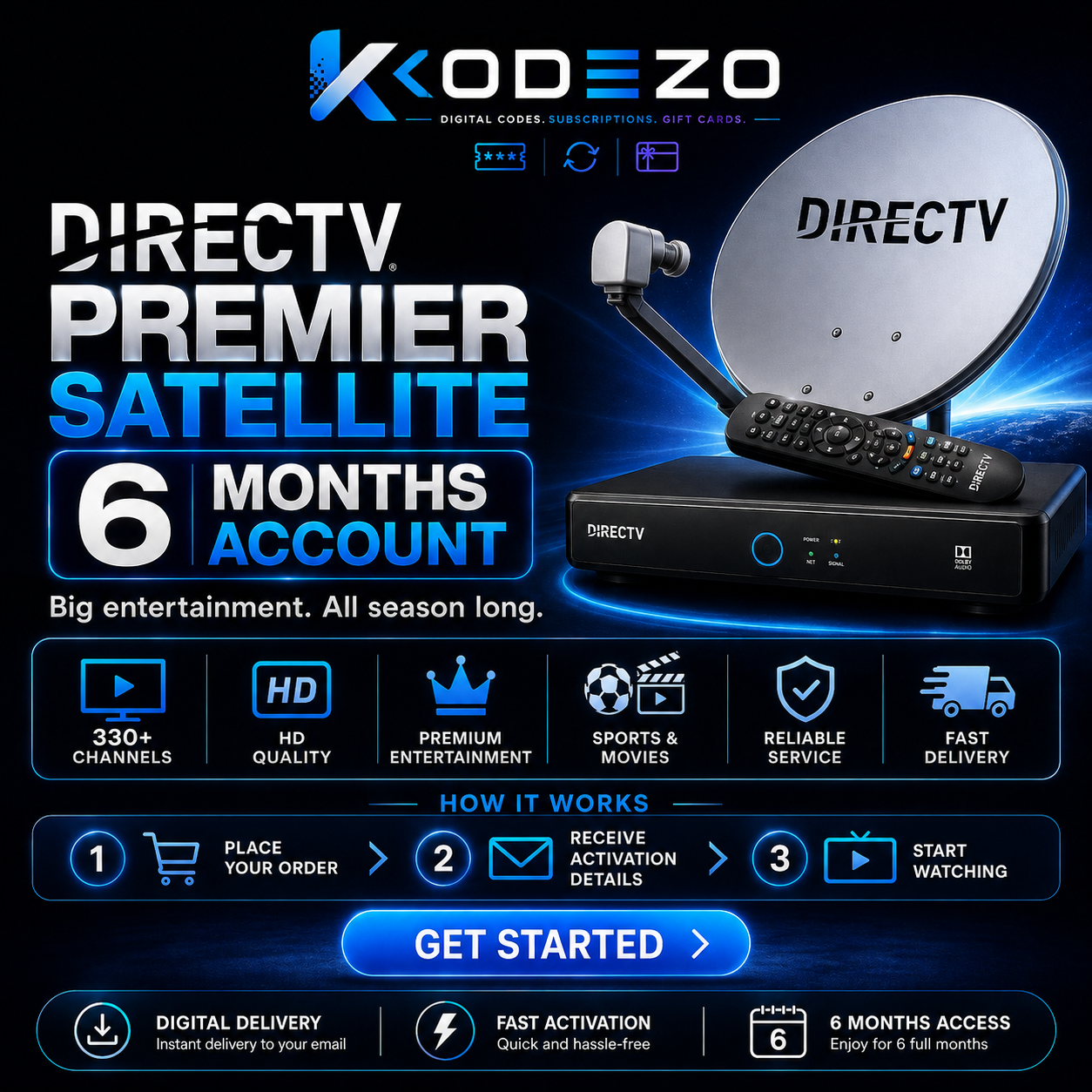 DirecTV Premier (Satellite) 330+ Channels