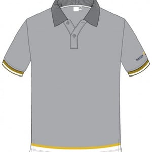 grey polo tshirt secondary high school