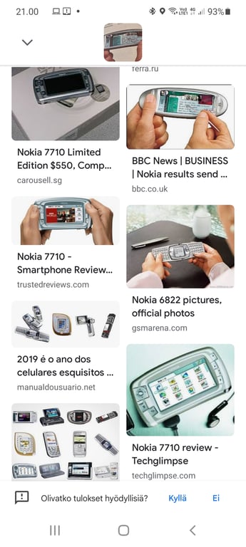 Google Lens löysi myös oikean Nokia-puhelinkuvan