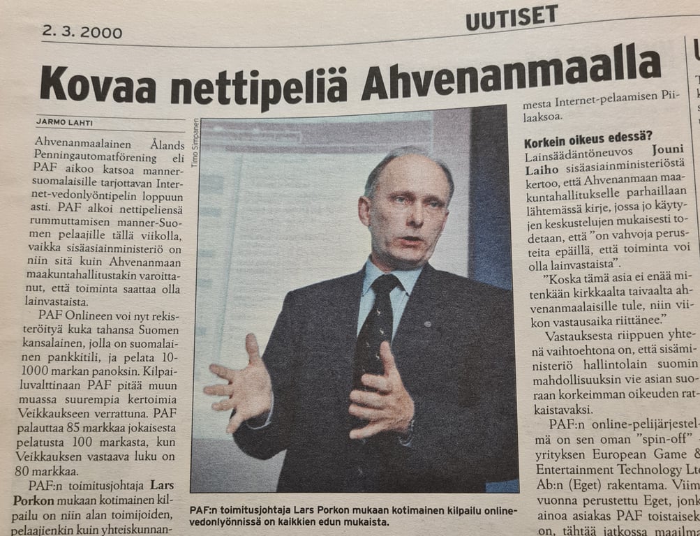 PAFin toimitusjohtaja Lars Porkon ilme on uhmakas - vastassa on liuta julkishallinnon organisaatioita.