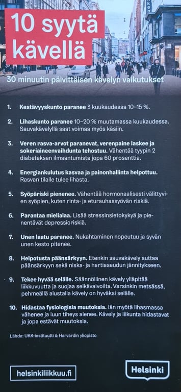 10 syytä kävellä