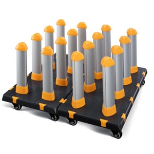 Τροχήλατη βάση στήριξης ρολλών βινυλίου