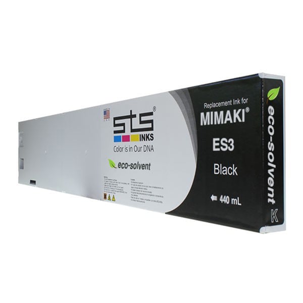 sts-es3-440ml-black Μελάνι STS eco solvent Black 440ml Mimaki ES3