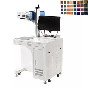 Laser BLUE MFT-70 MOPA έγχρωμη χάραξη μετάλλων