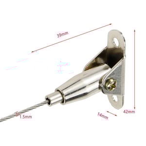 Συρματόσχοινο ανάρτησης πινακίδας τύπου B Ιδανικό για ανάρτηση plexiglass, frame, πίνακα κ.α. κρεμαστό από το ταβάνι Μήκος συρματόσχοινου 1,5 μέτρο