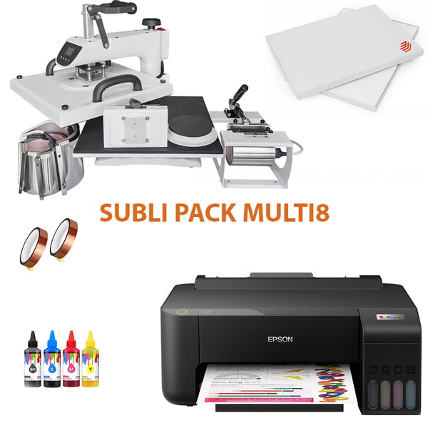 SubliPackMulti8 SUBLI PACK MULTI8 Πακέτο θερμομεταφοράς με πολλαπλή πρέσα