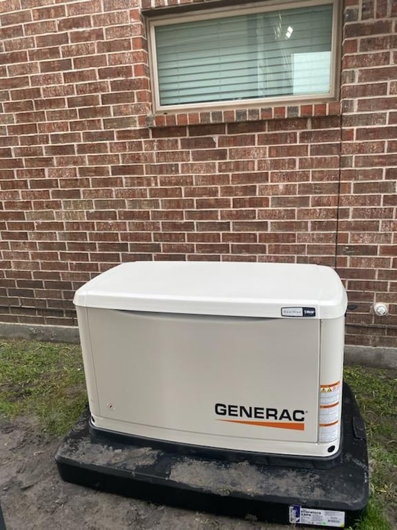 Completed home generator installation